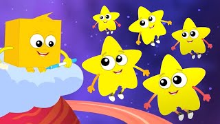 Five Little Stars, Learn to Count and Preschool Rhyme for Kids