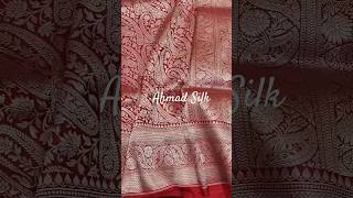 Banarsi Handloom Pure katan Silk Saree #ahmadsilk #saree #sareelove #khaddi #handloom #chiffon#viral