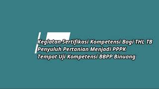 Kegiatan Sertifikasi Kompetensi Bagi THL TB Menjadi PPPK Tempat Uji Kompetensi BBPP Binuang