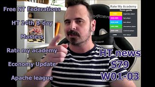 HT news - Season 79 - Weeks 1-3| Free NT Fed | Masters | Economy update | Rate my Academy | Circles