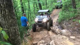 Off-road trail riding in Ozark National Forest, Moccasin Gap Trail system in a RZR 900s