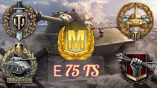 Затащили бой взводом E 75 TS & Tiger 2. World of Tanks Blitz