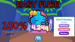 EASY FUSE for Newest Rainbow Legendary Kawai Chef Monkey in Pet Simulator X