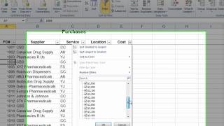 Excel filter data - more advanced - top 10 - above average