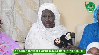 ANNONCE RÉCITAL QHURAN DAARA BOUNE NOUROU CHEIKH OUMAR PAR THIERNO MACKY MOUNTAGA AMADOU