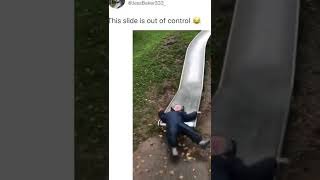 😵 Kid slides down at lightning speeds