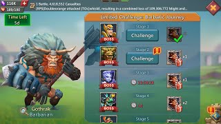 Lords mobile Barbarian limited Challenge stage 2 auto | Barbarian stage 2 | Barbaric journey stage 2