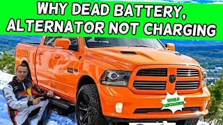 DODGE RAM WHY DEAD BATTERY, ALTERNATOR DOES NOT CHARGE DODGE RAM 1500 2500 3500 2013 2014 2015 2016