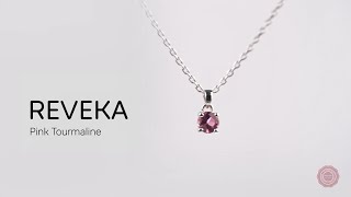 Pink Tourmaline solitaire pendant | Diamondère - Reveka