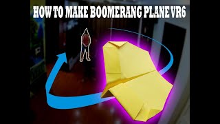 Kağıttan Boomerang Uçak Yapımı 6 | Bumerang kağıt uçakları yapma | Paper boomerang Airplane