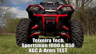 Teixeira Tech Polaris Sportsman 1000 and Sportsman 850 XGC A Arms and Steering Stem Test Review.