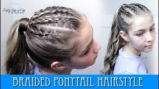 BRAIDED PONYTAIL HAIRSTYLE!