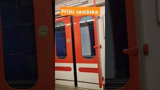 Ride in Prague Metro Line B to Kolbenova