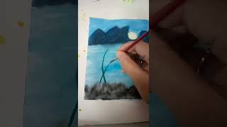 beautiful scenery 🎨🥀  beautiful painting#viral #youtubeshorts #drawing #painting