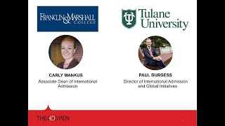 Webinar: Live Chat with Admissions - Franklin & Marshall College & Tulane University