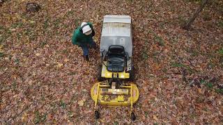 Massive Fall Leaf Cleanup with 2001 Walker Mower MT EFI 26hp GHS