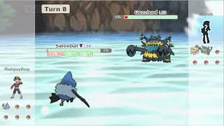 Swoobat Beats Guzzlord and Landorus #pokemon