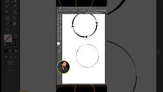 Creating Life cycle Design Using Scissor Tool in " Illustrator "  #ytshorts #adobeillustrator