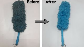 how to clean dusting brush /easy way to clean dusting brush