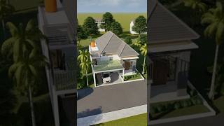 Rumah tropis + rooftop 9x17 meter