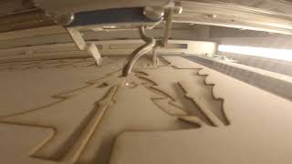 Laser cutting Christmas decorations POV ASMR