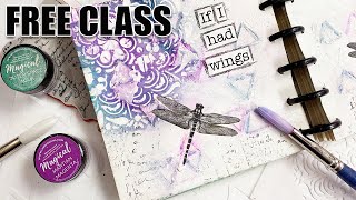 How to ART JOURNAL with Stencils---LIVESTREAM