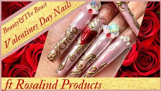 Beauty and the Beast Inspired Valentines Day Nails - Rosalind Products Unboxing