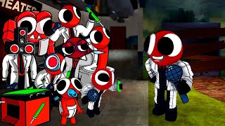 Red Rainbow Friends All Phases VS Red Friday Night Funkin Mod Roblox