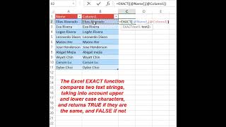 Excel EXACT function #shorts #excel #function #exact