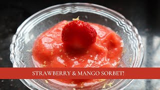 STRAWBERRY AND MANGO NICE CREAM | STARWBERRY JANUARY