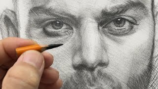 Realistic Drawing, Shading LIVE! Charcoal Pencil Portrait Tutorial