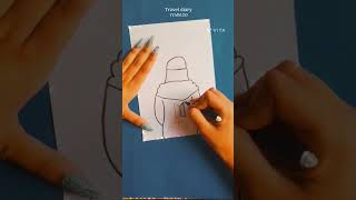 easy BTS Girl drawing #art #creative #shorts