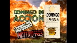 Bloque de publicidad y promos Tele5 (1991) Domingo de acción 2