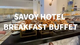 Savoy hotel breakfast buffet restaurant  Sharm El Sheikh, Egypt 4k 萨沃伊海滩酒店早餐自助餐厅，埃及，沙姆沙伊赫