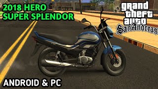 HERO SUPER SPLENDOR  FOR GTA SAN ANDREAS { ANDROID & PC } FREE DOWNLOAD [ DFF + TXD ]