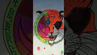 half tiger & salla gagra mono painting / #short video #viralvideo sameer art