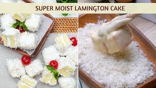 SUPER MOIST LAMINGTON CAKE - Cara Membuat Lamington Cake