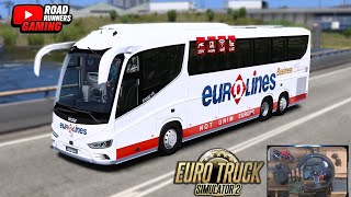 Smooth Irizar I8 Bus | Eurolines Bus Service | Greece to Italy via Ferry | Euro Truck Simulator 2