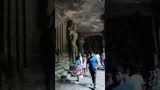 Trimurti shiv 🕉️🛕 World Heritage site elephanta caves mumbai #trimurti #shiv #brahma #vishnu #mahesh