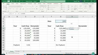 Easy Payback and Discounted Payback Period in Excel - Revised