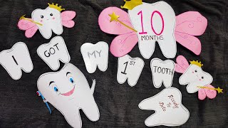 I Got my first tooth baby photoshoot props | DIY props for baby photoshoot