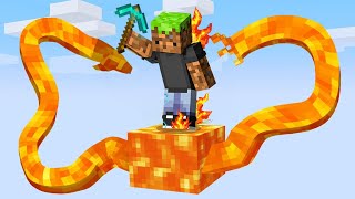 Minecraft ama TEK BLOK LAV