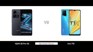 A Detailed Comparison of IQOO Z6 Pro 5G VS vivo T1X | My Smart Choice