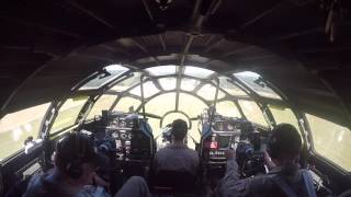 Boeing B-29 Superfortress 'Fifi' departing Janesville, WI - Heavy Bombers Weekend 2016 - Cockpit