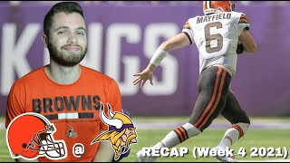 BROWNS VS VIKINGS RECAP (Week 4 2021)