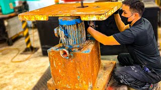 Genius Boy Restoring Ancient Main Shaft Casting Machinery // Bringing Old Machinery Back To Life