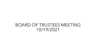 Board Meeting 10 19 2021