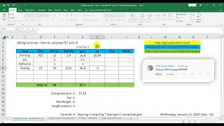 200 kg Laminate   How to calculate PET and LD   Flexible Packaging