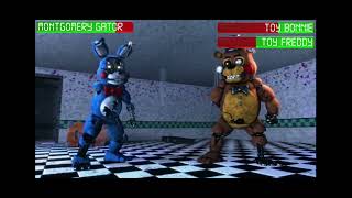 Security Breach vs FNAF 2 with healthbare (Montgomery Gator vs Toy Bonnie & Toy Freddy)