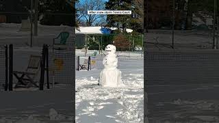 Tennis Court in winters Toronto